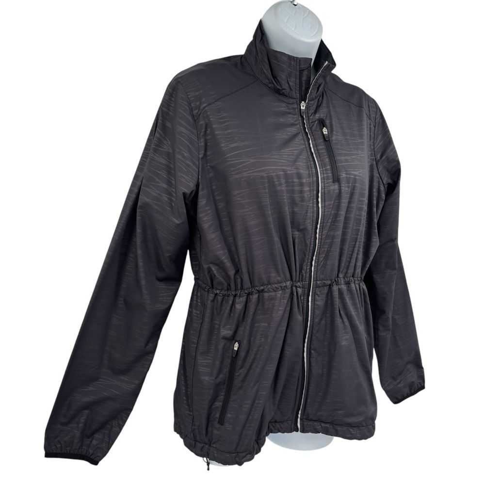 Lucy Windbreaker Athletic Full Zipper Cinch Waist Sportswear Jacket Large - Picture 3 of 12